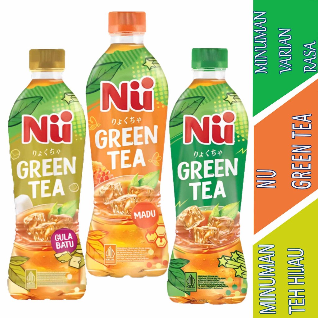 

Minuman Teh Varian Rasa - Nu Green Tea - Minuman Teh Hijau - 330ml