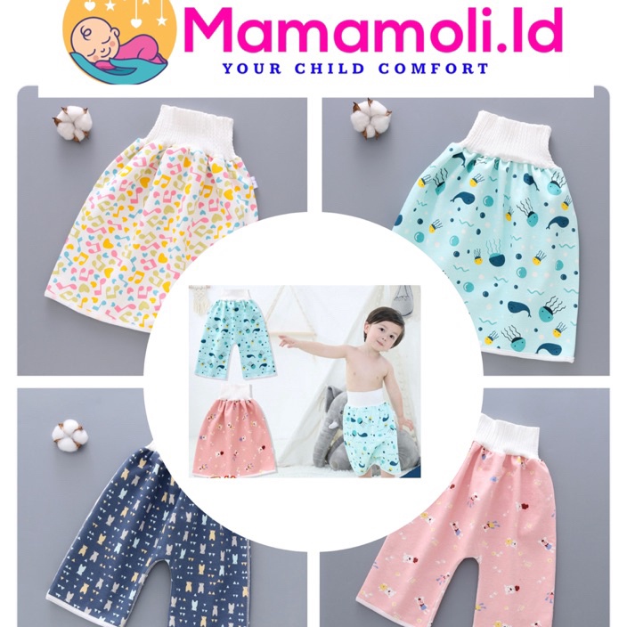 Terjamin Celana Rok Ompol Ngompol Anak Bayi Celana Perlak Pipis Anak Waterproof Rok Clodi Anti Ngomp