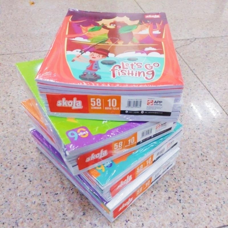 

( 1 Pack ) Buku Tulis Skola 58 Lembar / Buku Sekolah Murah