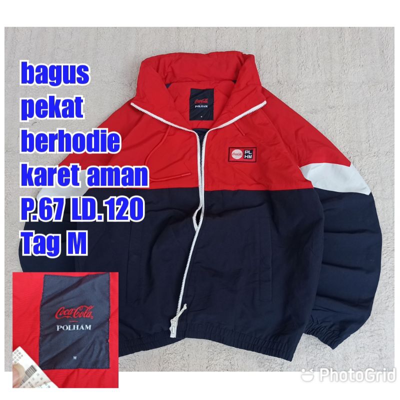 jaket gunung outdoor polham coca cola