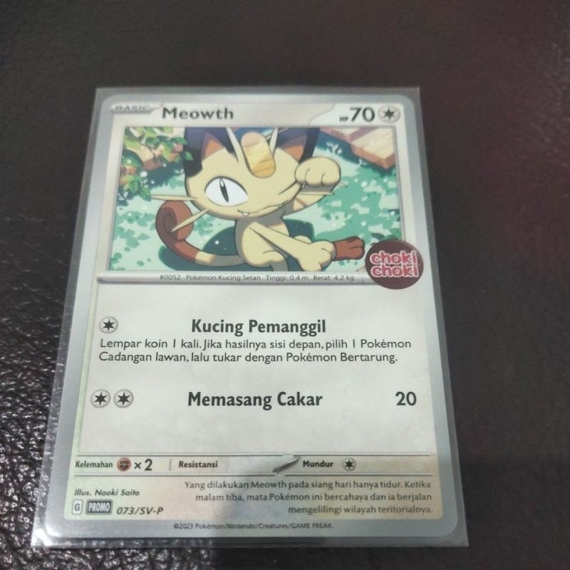 kartu pokemon promo Choki-choki meowth