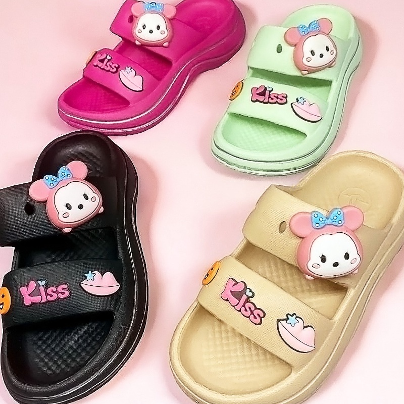 Paling Laris COLLIN sendal selop anak cewek karakter usia 2th  1th B7816Ckt