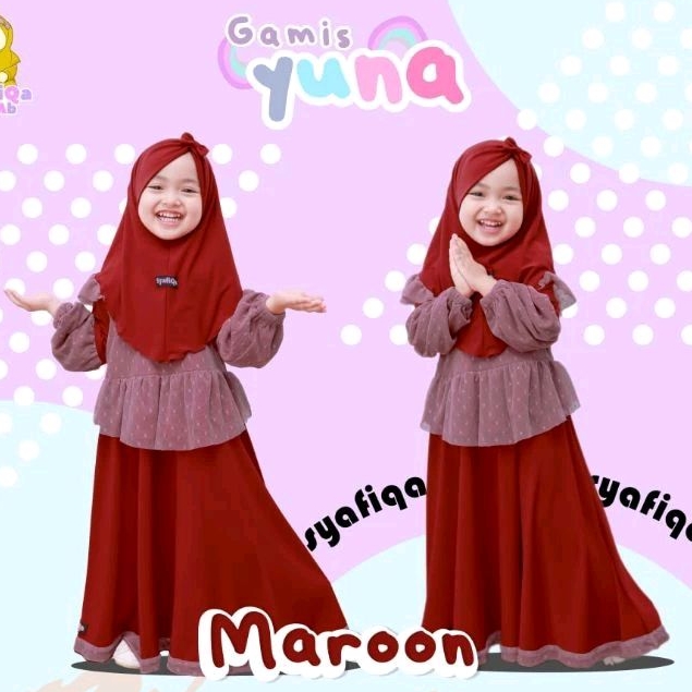 Gamis Yuna by Syafiqa Maroon