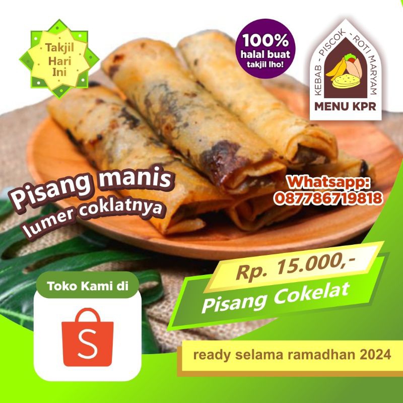 

PISANG COKLAT LUMER isi 10 150Gram FROZEN FOOD