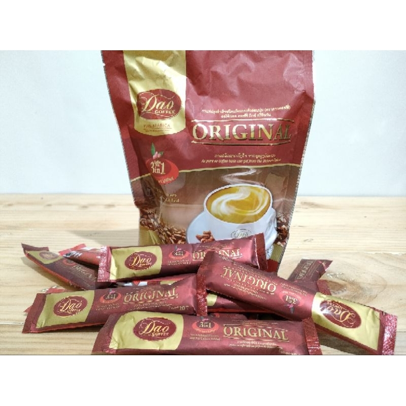 

Dao Coffee Pure Arabica Coffee Mix 3in1 Original Kopi Thailand 20gr
