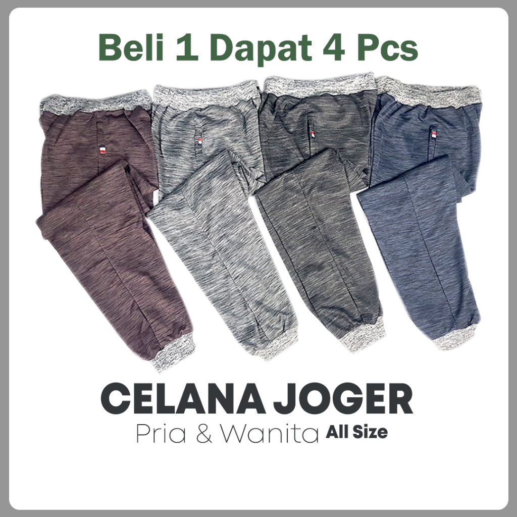 Celana Jogger Pria Wanita Panjang training joger gym olahraga jumbo style korea