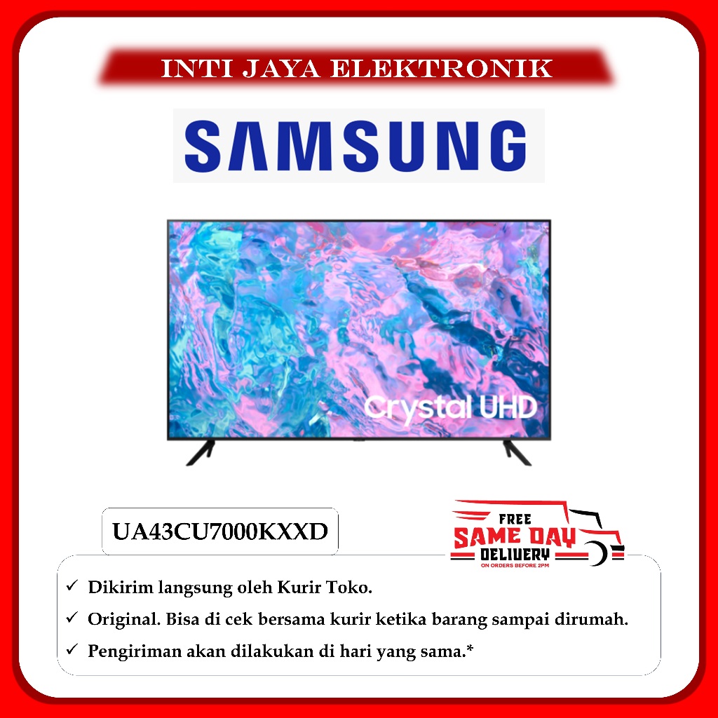 TV SAMSUNG CRYSTAL UHD 4K 43 INCH SMART DIGITAL TV UA43CU7000KXXD SAMSUNG UA43CU7000 UA43 43CU7000 4