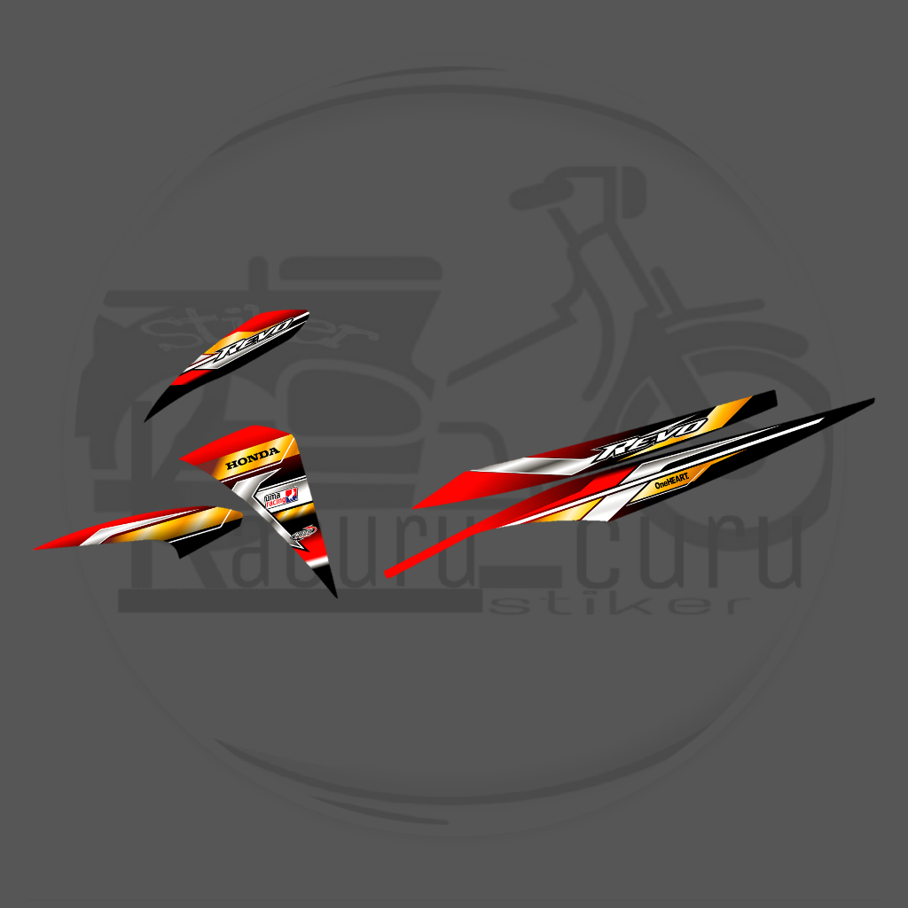 Lis Stiker Striping Motor Variasi Honda Revo FI/Revo FIT/REVO X - Stiker Variasi Revo Injeksi