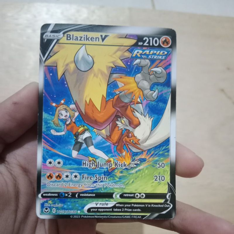 kartu pokemon blaziken V tg14/30