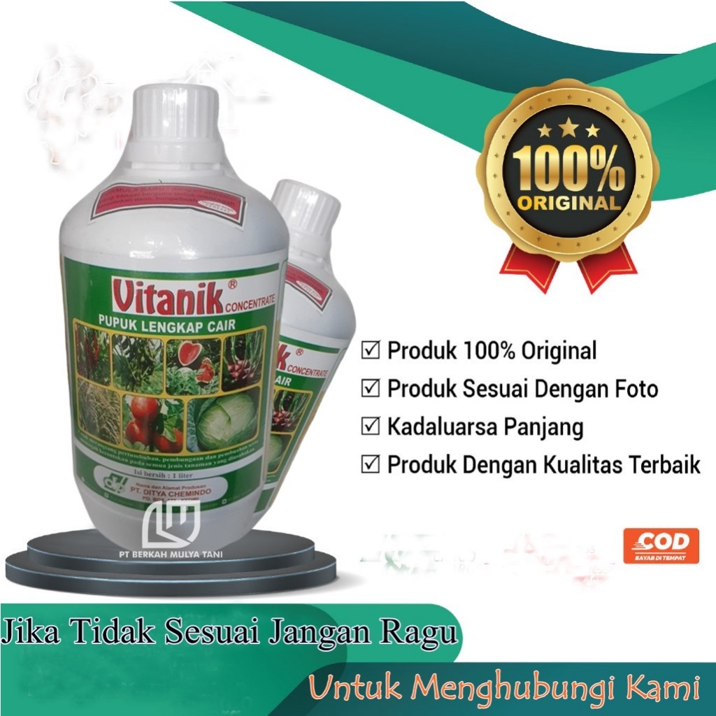Pupuk Pelengkap Cair 1 Liter Vitanik, Nutrisi Pemacu Pertumbuhan Pembungaan Pembuahan Tanaman