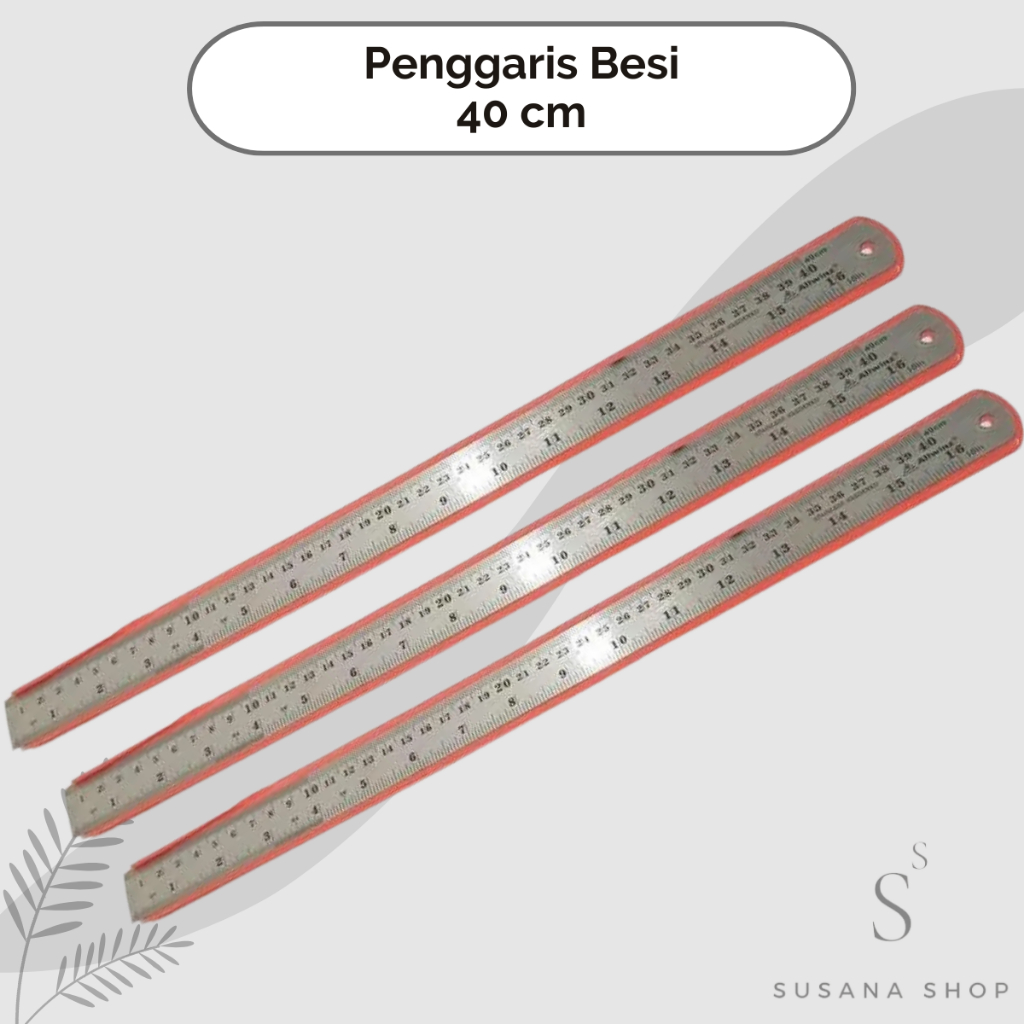 Penggaris Besi 40 cm 1 pc / Garisan Besi 40 cm / Penggaris Besi MURAH BEST SELLER