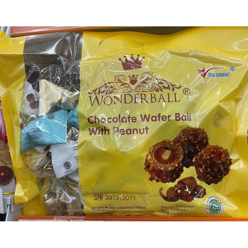 

wonderball chocolate wafer ball with peanut 280gr