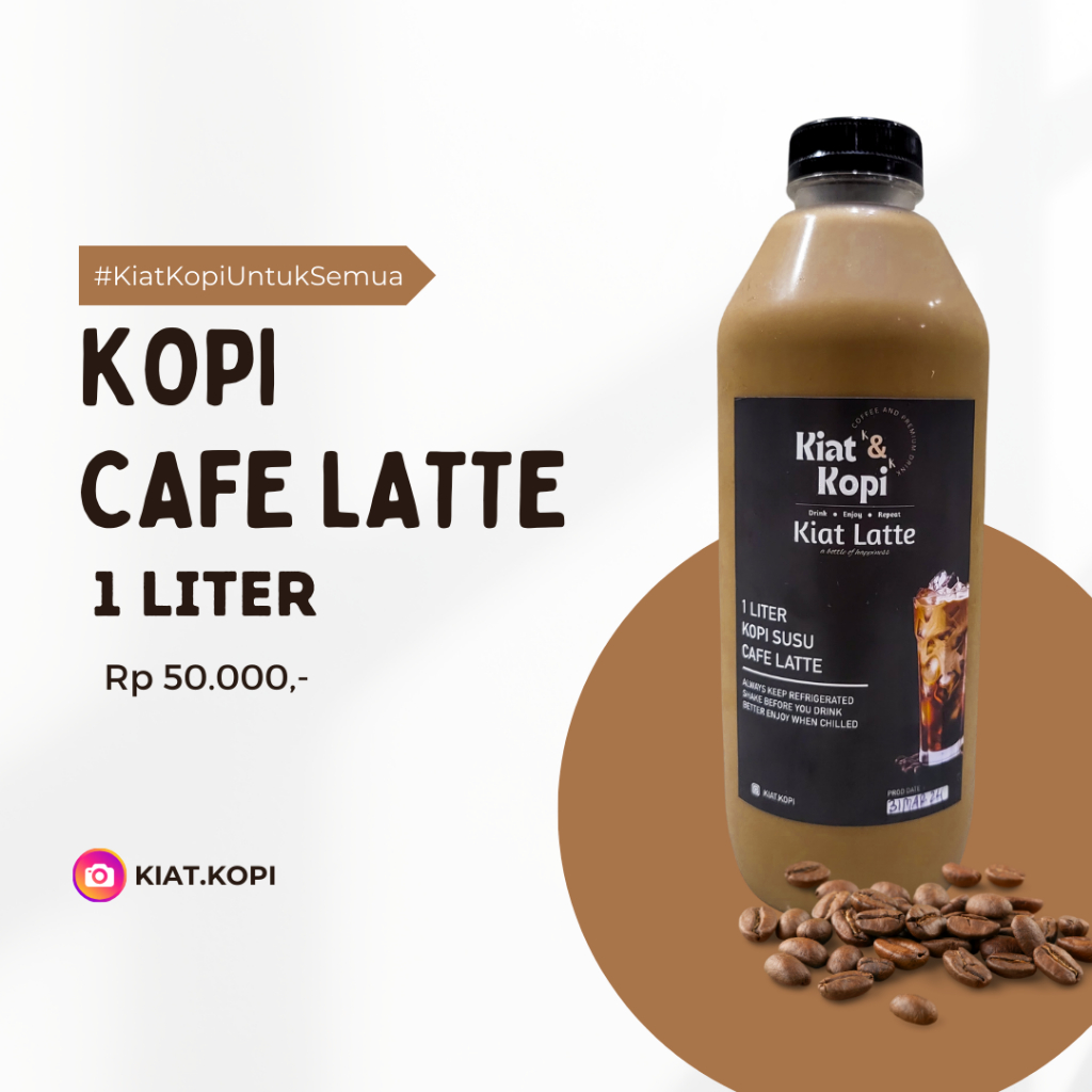 

Kiat Kopi Es Kopi Susu Cafe Latte 1 Liter