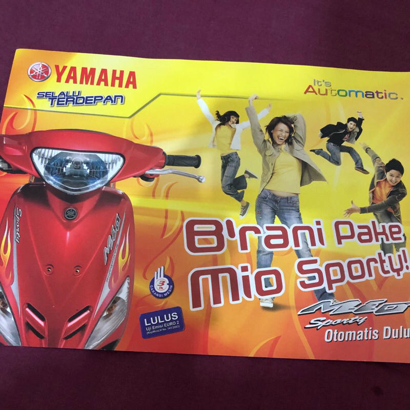 brosur/ poster flyer yamaha mio sporty 2006 ori ex dealer