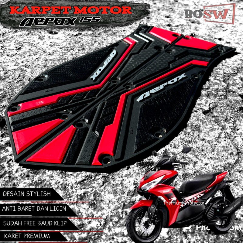 Pijakan Kaki Aerox 155 Connected Aksesoris Motor Aerox Bahan Karet