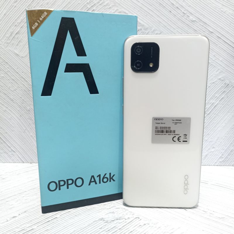 Oppo A16K 4/64 GB Handphone Second Bekas Fullset