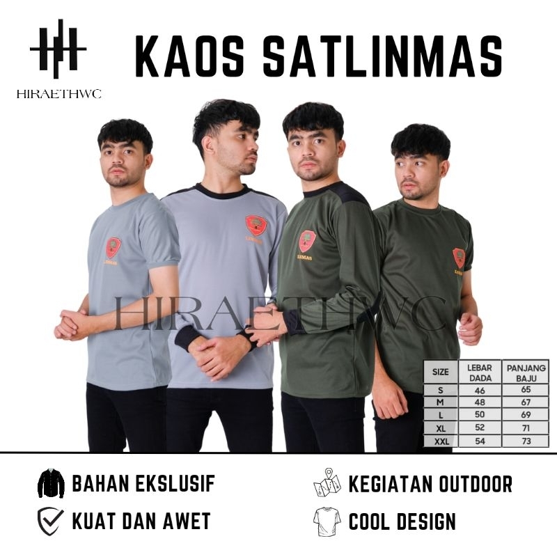 Kaos Decker Linmas Kaos Satlinmas Kaos Hansip tangan Panjang Lengan Panjang Kaos Lengan panjang Linm