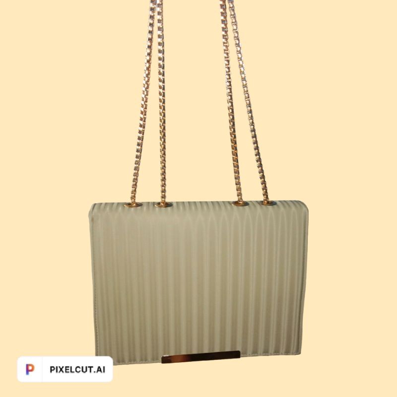 Ready Makassar Tas Selempang Wanita Tas Lebaran Tas Pesta Tema Salur Hijau Sage Bahan Premium Tebal 