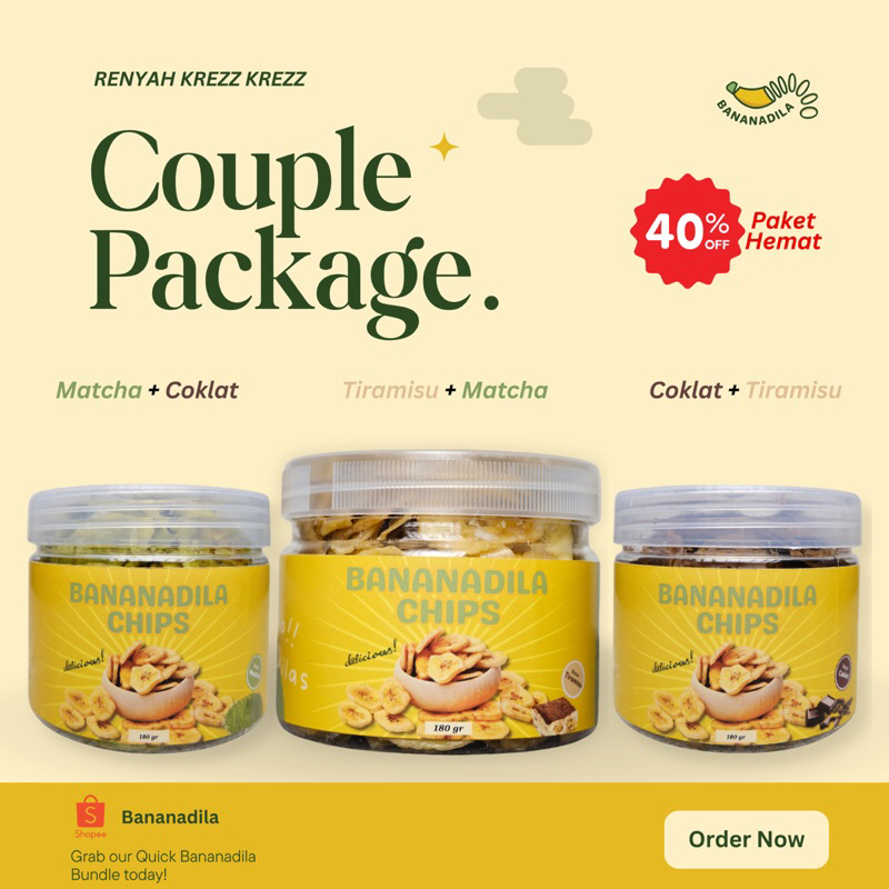 

Couple Bananadila Chips, Keripik Pisang Selimut