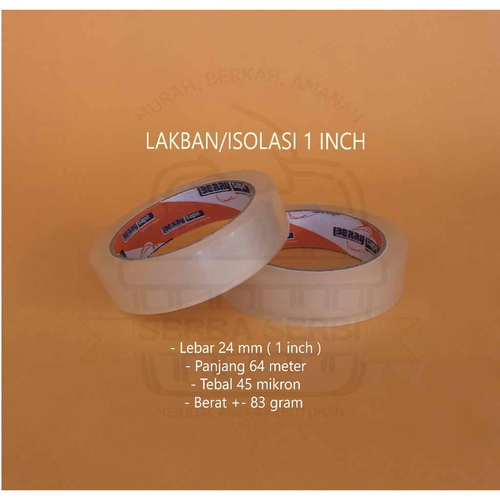 

Selotip Bening 1 Inch 24 cm x 64 m | Lakban | Plakban | Isolasi 24 mm | Isolasi Tebal Murah