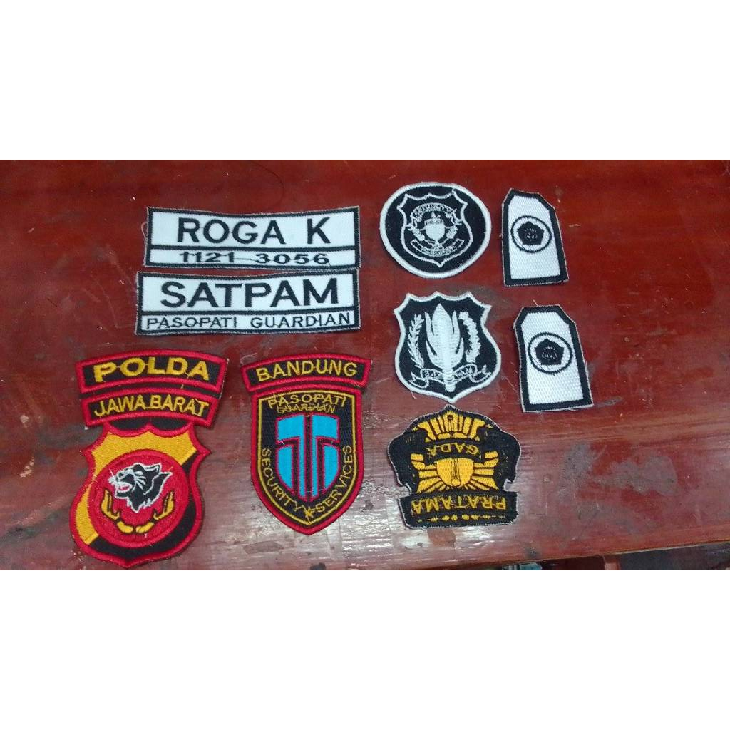 Bordir Atribut Satpam Timbul Terlengkap
