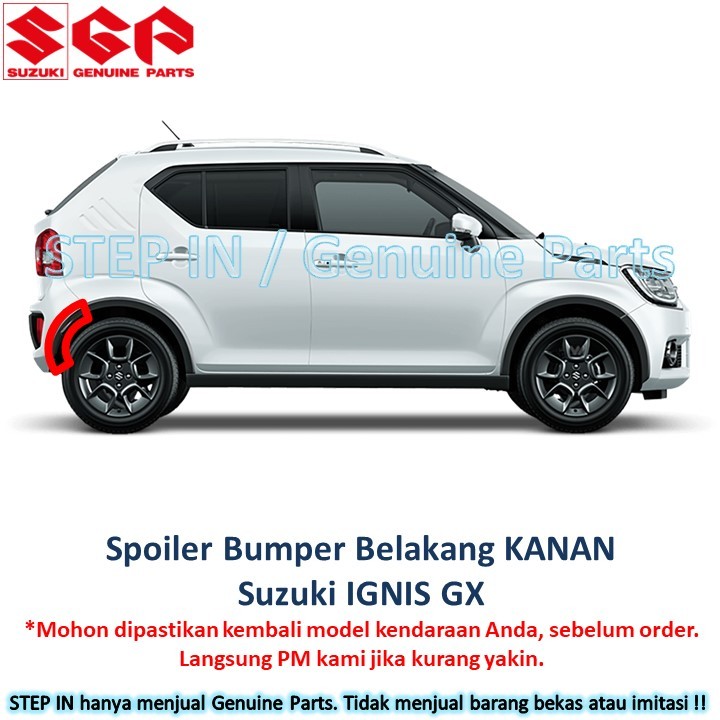 Spoiler Bumper BELAKANG kanan kiri Samping Suzuki IGNIS GX Cover bumper side list lis garnish