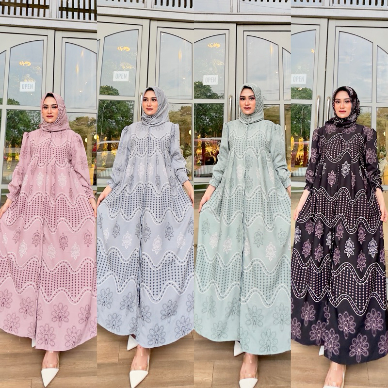 MEDINA DRESS/ SET HIJAB DRESS/ RAYA DRESS PREMIUM