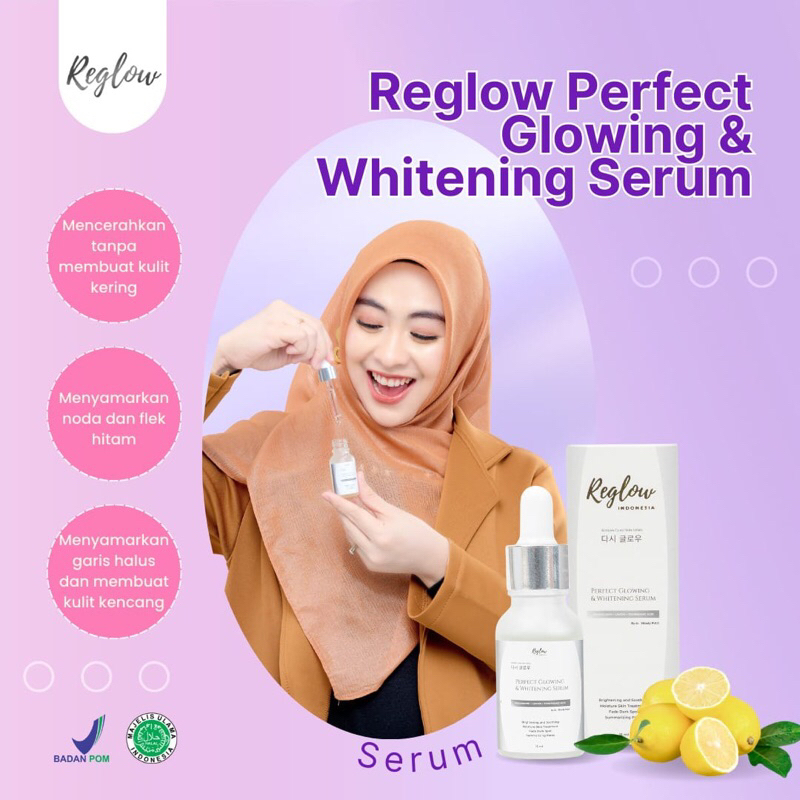 Reglow skincare serum whitening acne flek hitam aman bpom