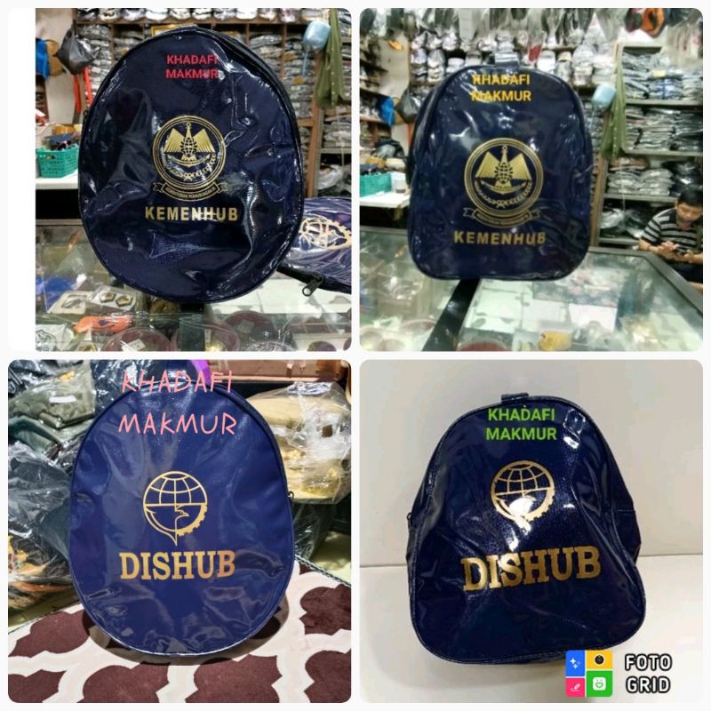 NEW PORODUK TAS TOPI PET PDU DISHUB/KEMENHUB BIRU TUA PLASTIK