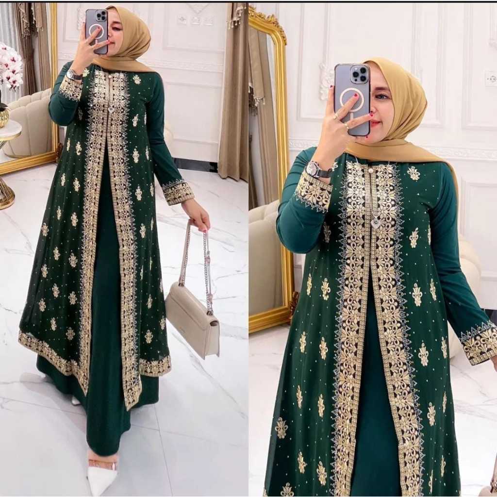 Gamis Abaya SUPER JUMBO XXXL Turkey Hitam Abaya Bordir Murah