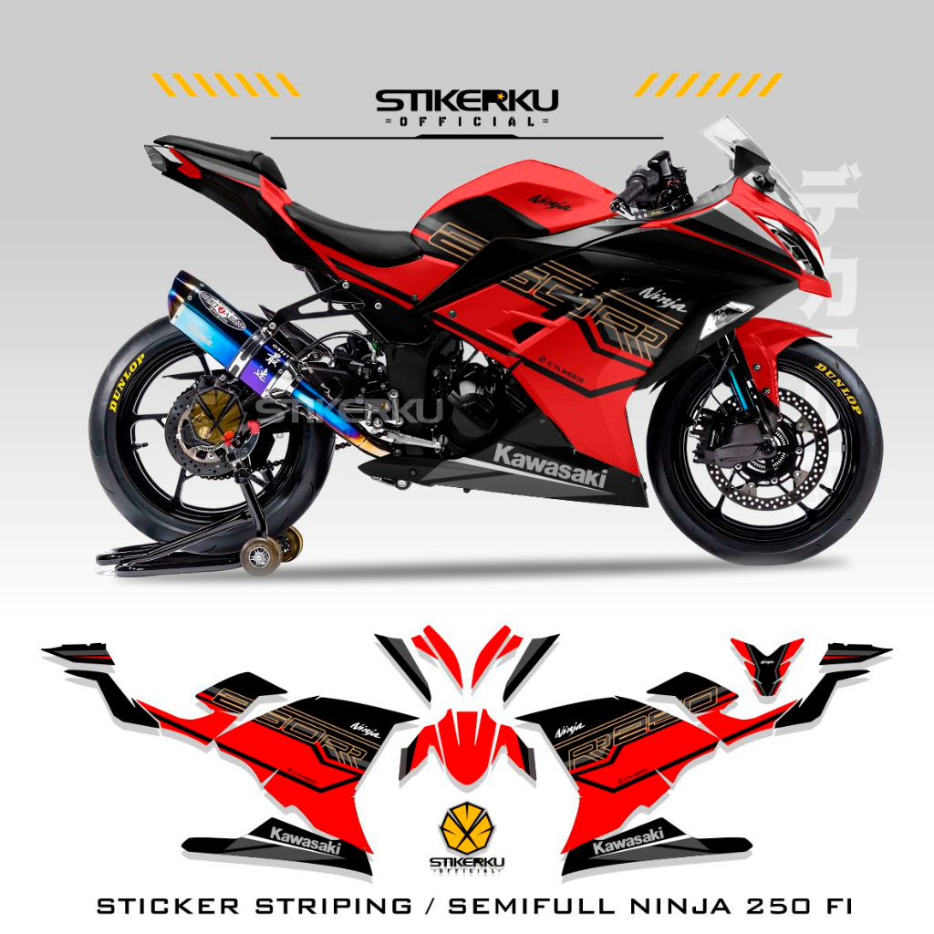 stiker striping ninja 250R fi/ decal ninja 250R fi/ striping motor ninja 250R
