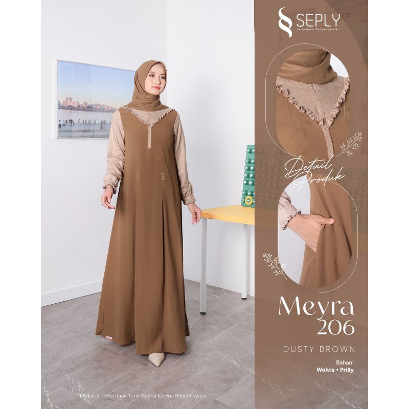 GAMIS SEPLY MEYRA 206 DUSTY BROWN, LAVENDER, BLACK / GAMIS REMAJA TERBARU / GAMIS SEPLY ORI / GAMIS 