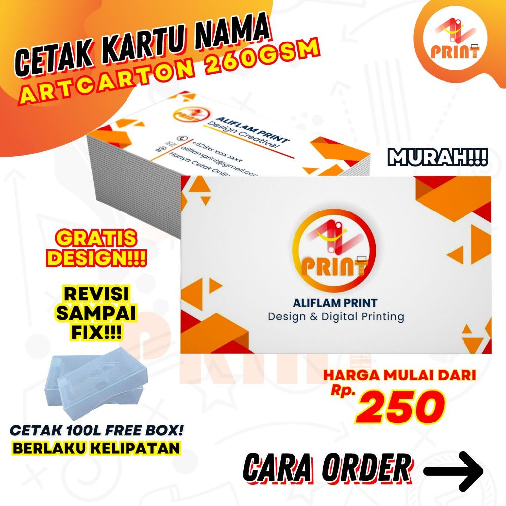 

CETAK KARTU NAMA GRATIS DESAIN! | UKURAN 9x5,5CM | BAHAN ARTCARTON 260GSM TEBAL!!!