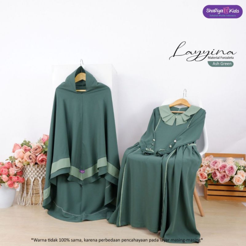 Set Gamis Anak/Gamis Layyina/Gamis Shafiya Kids/Gamis anak syar'i/Gamis lebaran/Hijab syar'i/cadar/N