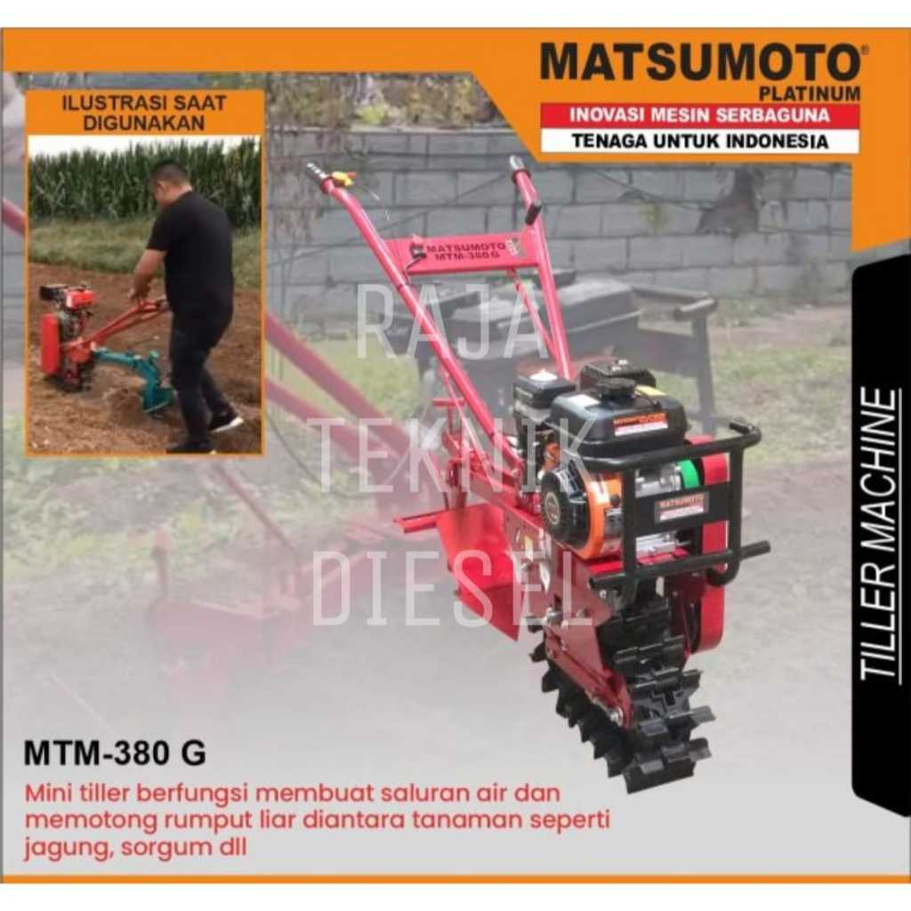 Mesin Traktor Dangir Jagung MATSUMOTO MTM-380G Tiller Bajak Sawah MTM 380 G