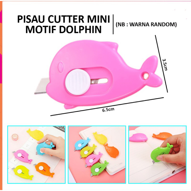 

CUTTER MINI LUCU Model Dolphin/Mini Cutter Untuk Alat Bantu Potong KertasAlat Bantu Pembuka Paket