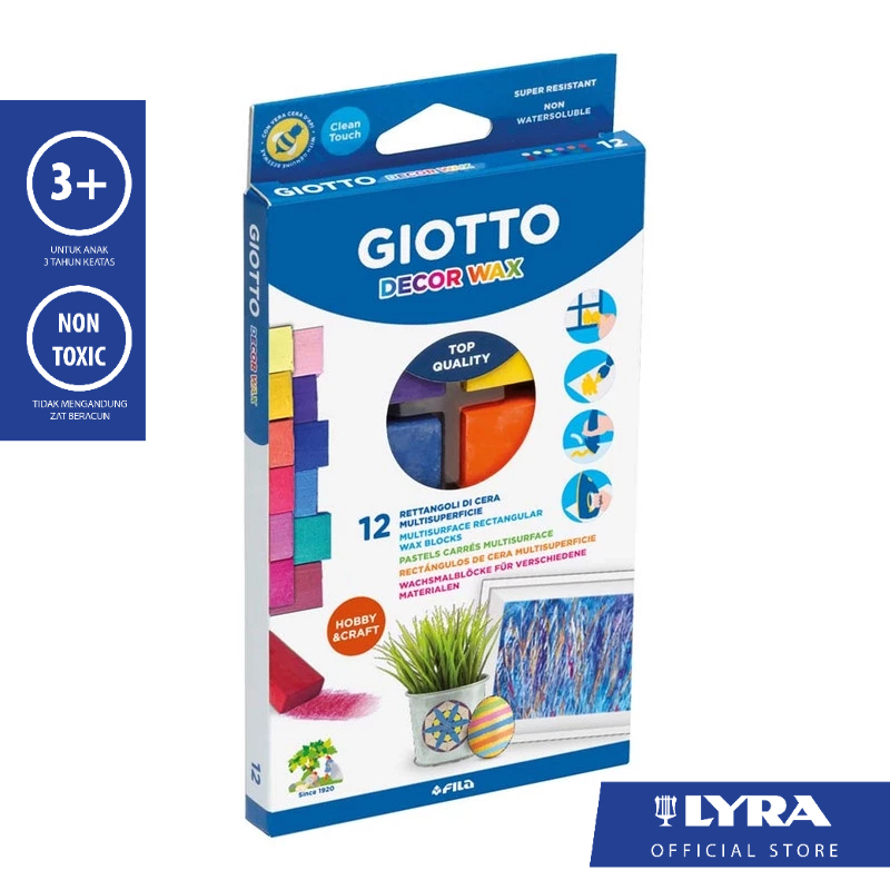 

Giotto Decor Wax Crayon Block 12 Colors # 442000
