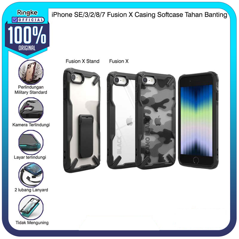 Ringke iPhone SE 3/ 2 / 8 / 7 Fusion X Casing Softcase Tahan Banting