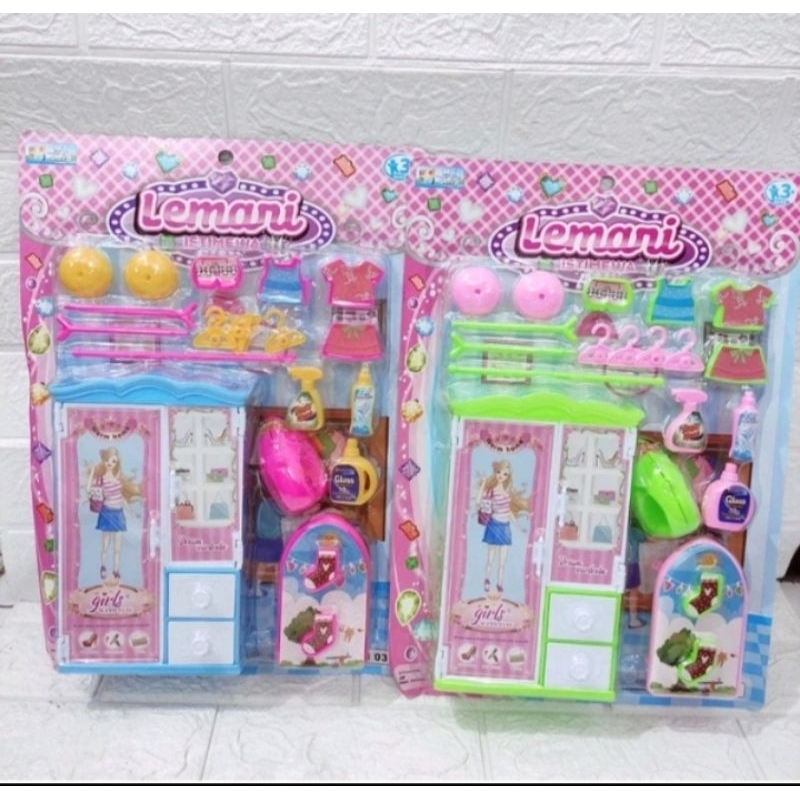 MI 03 MAINAN ANAK LEMARI SET/LEMARI BAJU PLUS SETRIKA MURAH