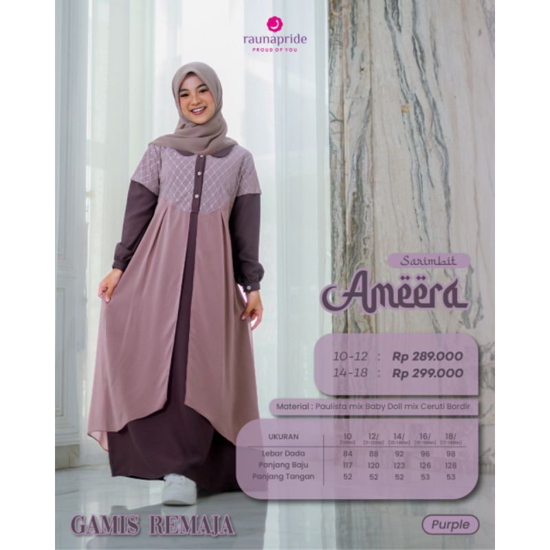Gamis Remaja Ameera Purple Raunapride