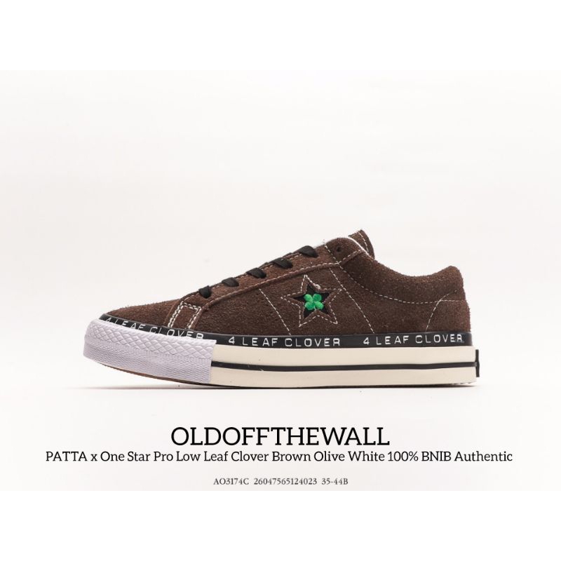 SEPATU PATTA Converse Pro Low Leaf Clover Brown