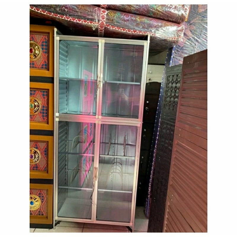 Rak Piring Full Box 2 Pintu Kaca