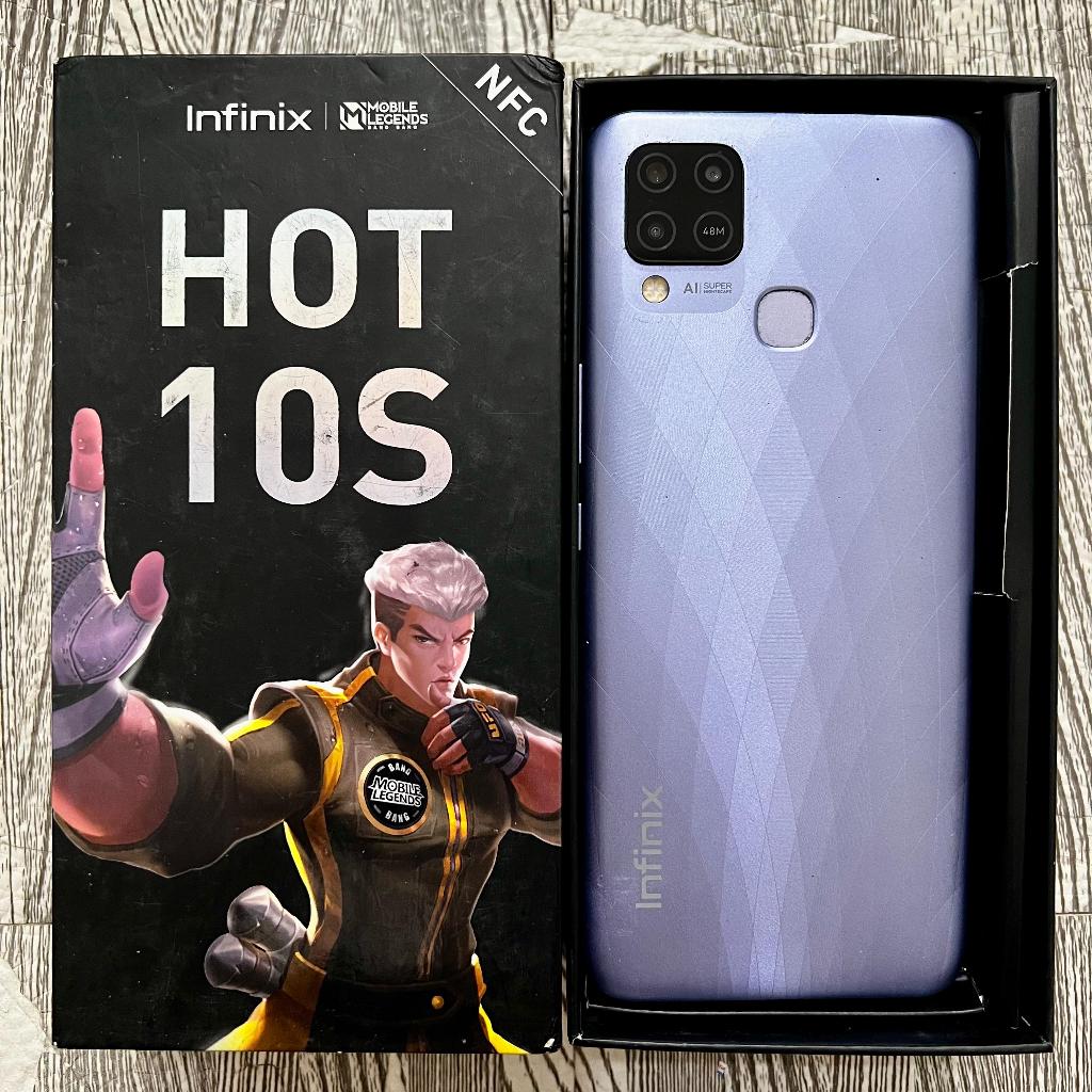 Infinix Hot 10s NFC 4/128 Second Fullset Bekas Resmi