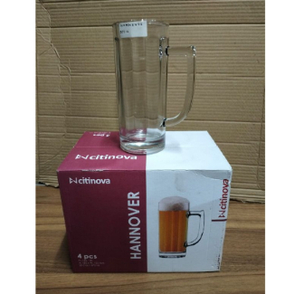 Citinova Gelas Gagang Hannover Set Isi 4 Pcs / Gelas Minum / Gelas Jus / Gelas Cocktail