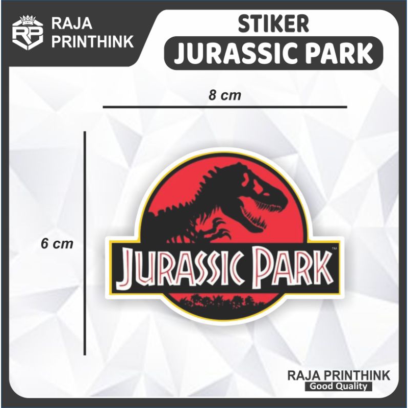 Sticker Stiker JURASSIC PARK Dinosaurus Waterproof Keren