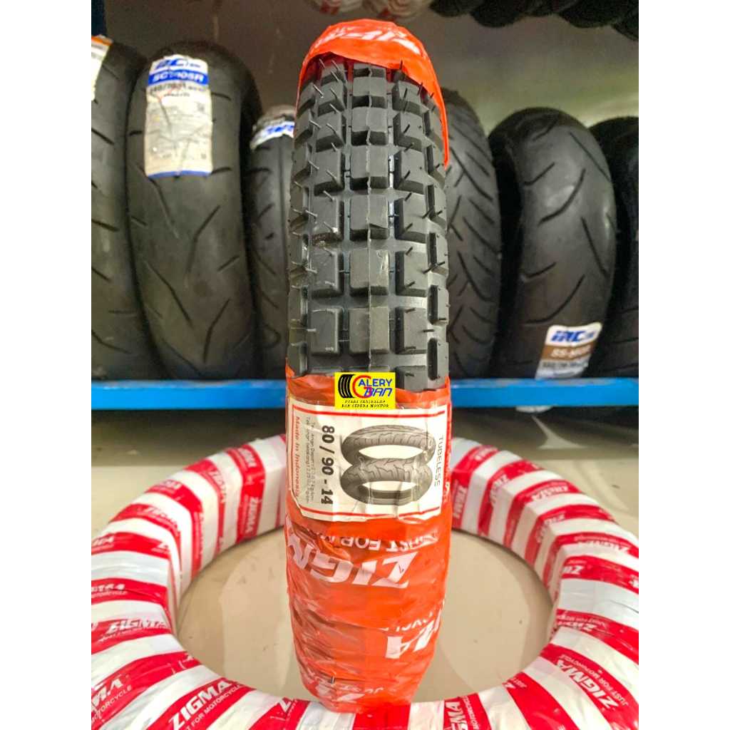 Ban Trail Zigma 80/90-14 Ring 14 Tubeless ban 80/90-14 ban ring 14 ban zigma ban tubles ban motor ri