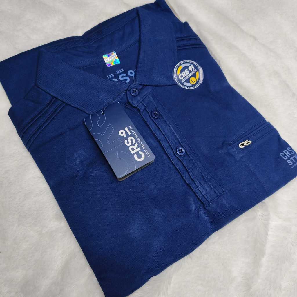 Kaos CRS 91 Kerah Casual PoloShirt Pria Lengan Pendek Original Brand Terbaru Tersedia sampai Ukuran 