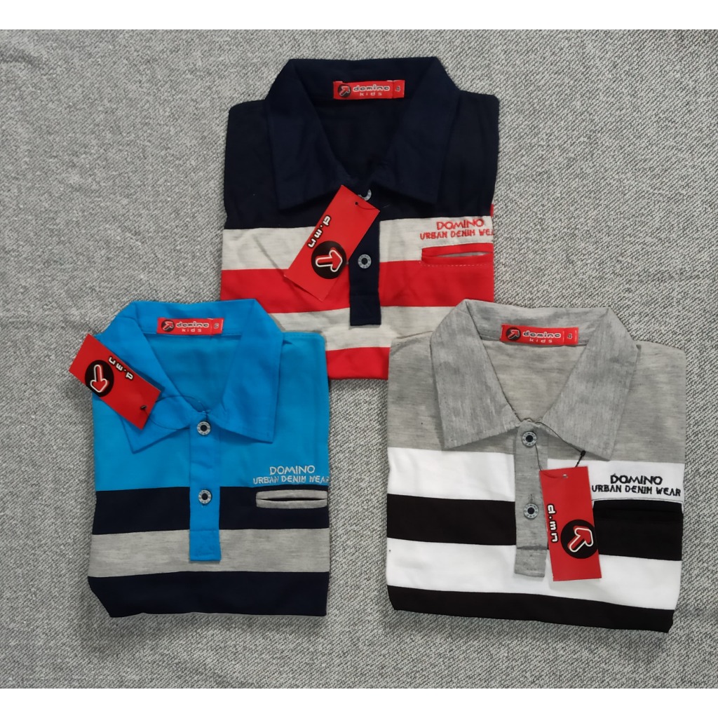 KRAH SALUR ANAK DOMINO/BAJU ANAK/ KAOS DOMINO KIDS/ IVAN KIDS