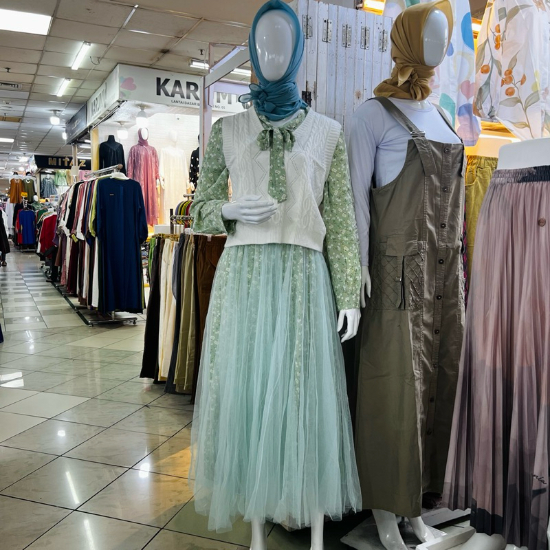 dress lebaran remaja korean style/dress kekinian murah