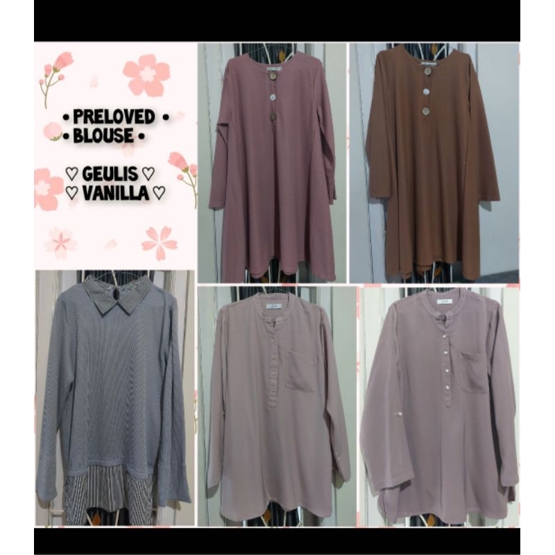 HEAVEN LIGHTS GEULIS VANILLA HIJAB PRELOVED BLOUSE ATASAN TOP